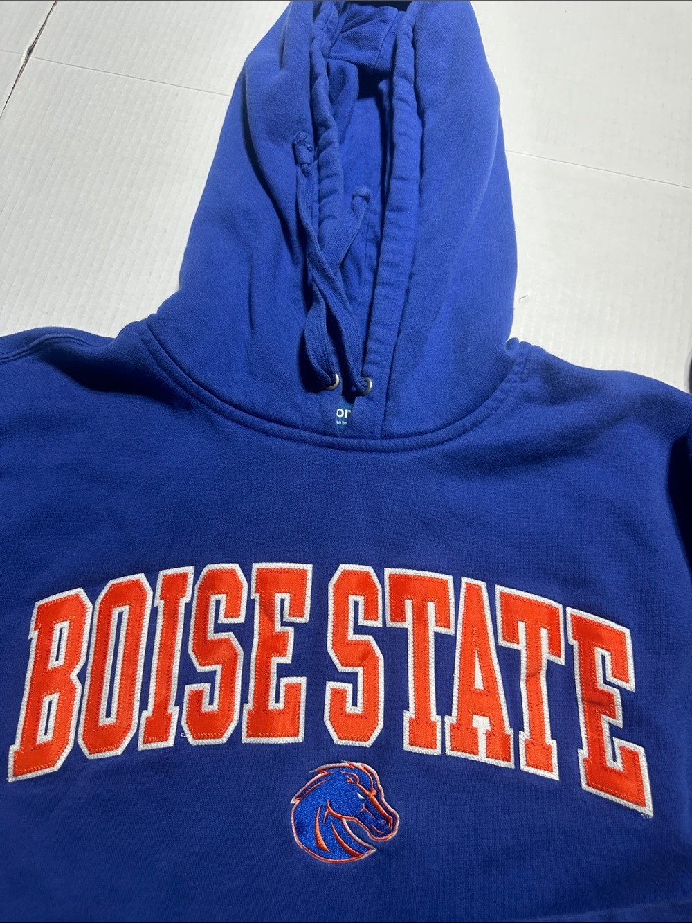 Boise State university college Blue Pullover Hoodie with Logo from Big Cotton - Picture 8 of 8